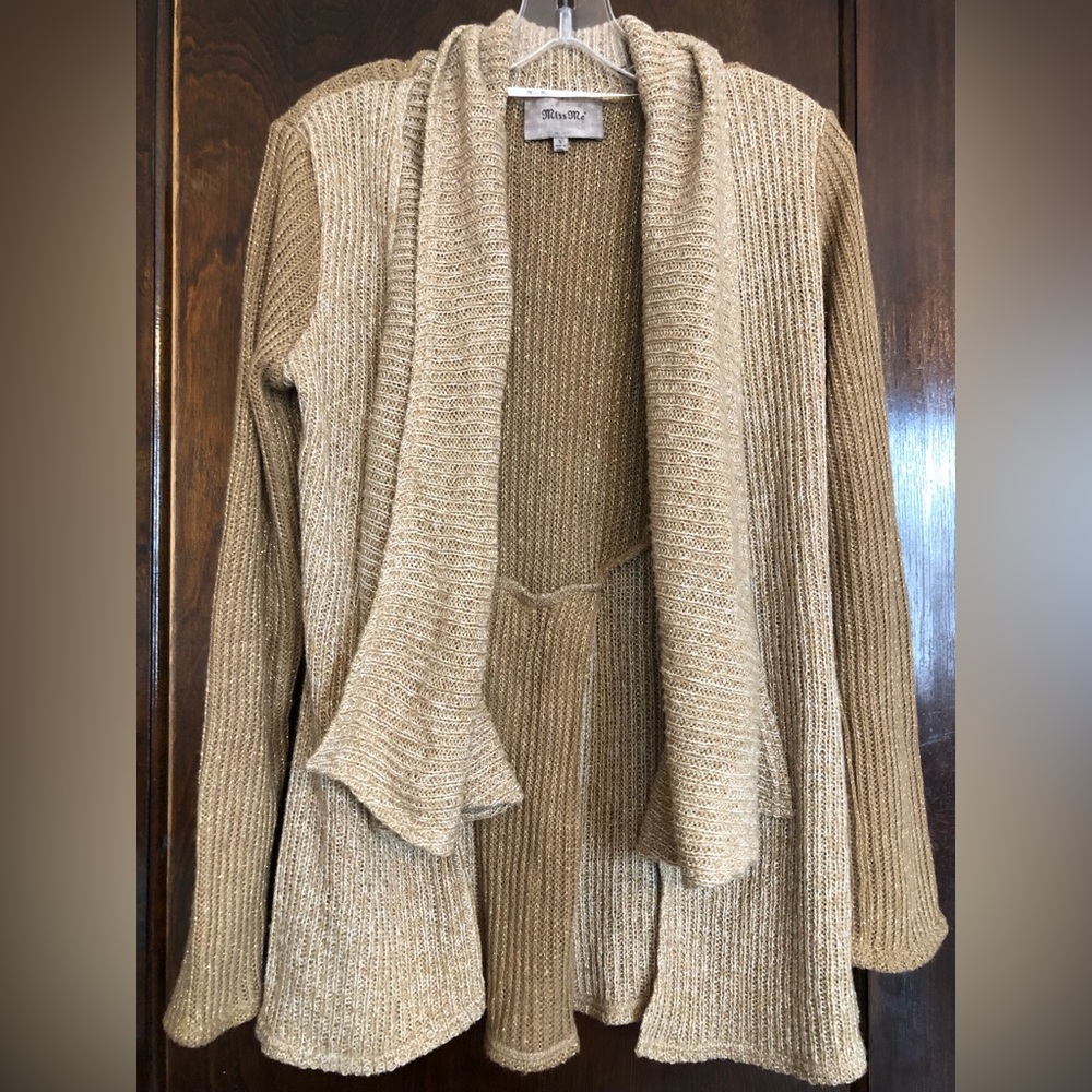 Miss Me Long shawl sweater Womens small cardigan